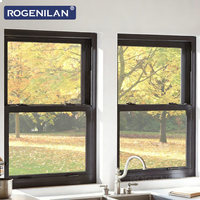 Ventanas Corredizas de Aluminio con Doble Vidrio Impermeables Personalizadas de Fábrica ROGENILAN, Ventanas Americanas con Vidrio Templado