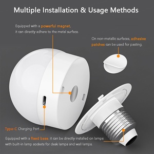Ampoule LED RGB Intelligente Rechargeable E27/E26 5V Dimmable avec Télécommande et Alimentation CC pour Usage Résidentiel - Product Image 5
