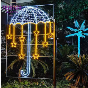 Luces Navideñas de Exterior IP65 con Forma de Copo de Nieve para Postes de Calle, Centros Comerciales y Decoración de Festivales Invernales - Product Image 2