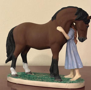 Estatua <span class=keywords><strong>de</strong></span> Resina <span class=keywords><strong>de</strong></span> Caballo y Niña Pintable - Product Image 2