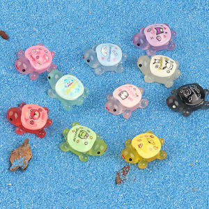 2025 nouveau Micro paysage lumineux Mini tortue bricolage décoration aveugle sac bureau pendule acrylique amulette mignon impression - Product Image 1