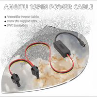 Adaptador Angitu de 15 Pines para Laptop con Cable de Alimentación PCIe 1x2x3x4xSata de 6/8 Pines a SATA 12V 5V, Aislamiento de PVC, 50cm, Cobre Estañado