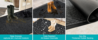 Tapis Nomad traditionnel écologique en polyester lavable, rayé, épaissi, haute densité, anti-poussière pour hôtel commercial