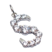 Collier avec pendentif lettre en argent 925 classique UM Jewelry pour femmes, enfants, anniversaires, mariages et occasions de fête