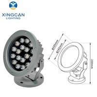 Projecteur à lame LED haute luminosité 6W 36W pour projecteurs de cour de paysage blanc chaud étanche IP65 pour jardin