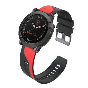 Bracelet silicone bicolore à dégagement rapide 22mm et 26mm compatible avec les montres intelligentes <span class=keywords><strong>Garmin</strong></span> <span class=keywords><strong>Fenix</strong></span> 7 7X 5X <span class=keywords><strong>6Pro</strong></span> 6X - Product Image 5