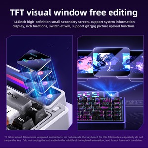 Leobog amg65 cơ khí chơi game Bàn phím không dây tri-chế độ với Thông Minh Màn hình kép Gasket cấu trúc hot-trao đổi bàn phím tùy chỉnh - Product Image 3
