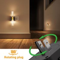 Lampu Malam LED Minimalis ABS Putar 180 Derajat dengan Sensor Cahaya Otomatis untuk Pintu Masuk dan Kamar Tidur Ukuran Sedang