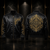 Ensemble 2 pièces de luxe pour homme : Blouson bomber coupe classique et pantalon, avec broderie artisanale et motif artistique streetwear, personnalisable avec logo