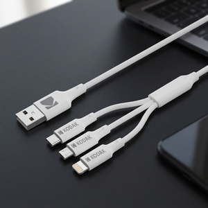Cavo USB 3 in 1 per telefoni cellulari Kodak (codice articolo) 30425835) 10W Lunghezza 1m Corrente 2A - Product Image 3