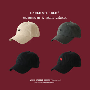 หมวกเบสบอลปักลายสามแถบผ้าฝ้ายป้องกันแสงแดดสำหรับทุกเพศปีกกว้าง - Product Image 3