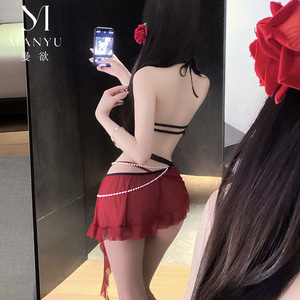 ชุดชั้นในเซ็กซี่ Manyu Original New Style รุ่นใหม่ล่าสุด ชุดเดรสตาข่ายประดับโซ่เอว ชุดยูนิฟอร์มสุดบริสุทธิ์และเย้ายวน รุ่น 8005 - Product Image 5