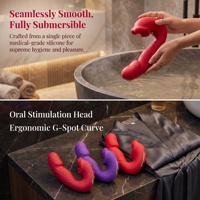Vibrador Eléctrico Telescópico con Simulación de Labios Rojos y Movimiento de Mordida para Mujeres, Juguete Sexual de Silicona para Adultos