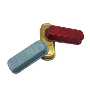 Mini Teglie Rettangolari in Alluminio con Coperchi, 100 pz/conf. - 200ml - Contenitori per Cupcake e Dolci - Product Image 5