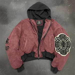 Giacca Bomber Invernale Vintage Personalizzata con Stampa Integrale, Lavaggio Acido e Ricami Applicati per Uomo, Prodotta <span class=keywords><strong>da</strong></span> ES - Product Image 1