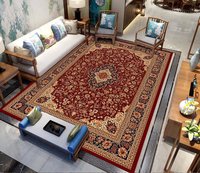 Luxuriöser Moderner Maschinengefertigter Teppich Weicher Flächenteppich Hochwertiger Großer Bodenteppich Dekor Heim Geometrisches Muster Polyester Wohnzimmer