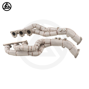 Collecteur d'échappement CSZ Racing pour <span class=keywords><strong>Audi</strong></span> A6 A7 C7 S4 <span class=keywords><strong>S5</strong></span> S6 S7 3.0T, système d'échappement de réglage, tuyaux d'échappement en acier inoxydable SS304, ajustement parfait - Product Image 2
