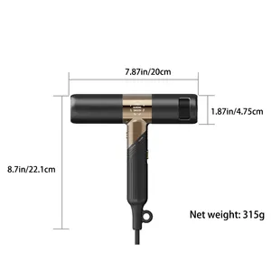 Klappbarer BLDC-Haartrockner Bürste Hochgeschwindigkeits-Haarentrockner professioneller Salon-drehbarer Keramik-Haarglätter-Croller