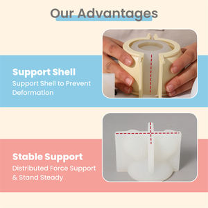 <span class=keywords><strong>Moule</strong></span> en silicone Nicole Hoppy Bunny Eared <span class=keywords><strong>pour</strong></span> pot à bougie en forme d'œuf de Pâques, <span class=keywords><strong>pour</strong></span> la fabrication artisanale de récipients à bougies de Pâques en gypse et <span class=keywords><strong>Jesmonite</strong></span> - Product Image 4