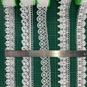 Ribete de Encaje Bordado con Diseño de Flores y Aves, Soluble en Agua, de Poliéster, A002-0069, al por Mayor - Product Image 5