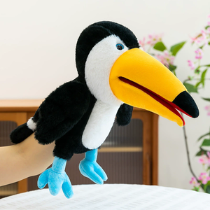Marionnettes à main en peluche douces pour <span class=keywords><strong>ventriloque</strong></span>, animaux et oiseaux, pour l'interaction parent-enfant et le récit d'histoires, vente en gros - Product Image 2
