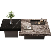 Ensemble de table basse en travertin Dragon Mart meubles Design de Dubaï Table basse d'art de sable de style marocain Beige