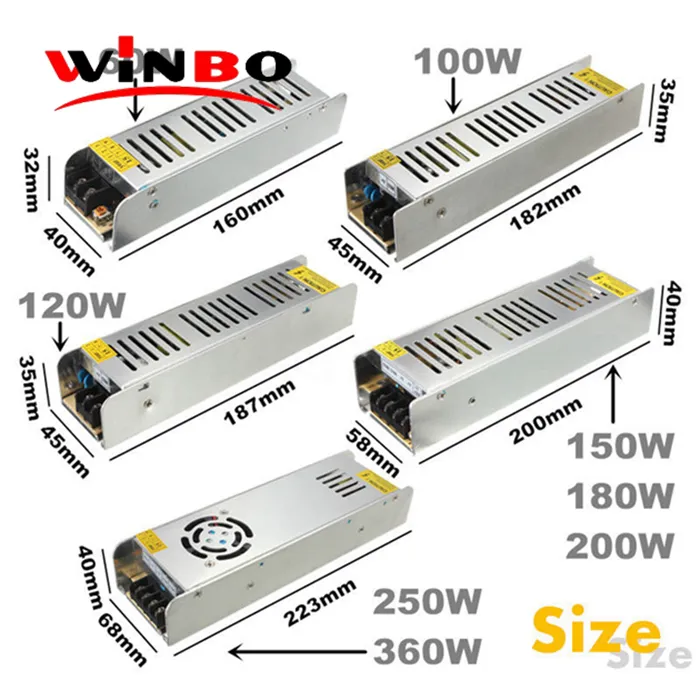 5V 12V 24V 36V 48V 스위칭 전원 공급 장치 100w 150w 200w 250w 320w 350w 400w dc ac pc 산업용 홈 산업용 전원 공급 장치