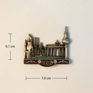 Imán de Refrigerador Personalizado de Aleación de Zinc con Diseño Creativo de Colonia Alemana, Berlín, Frankfurt, Chapado en Oro - Product Image 2