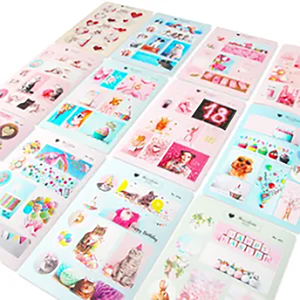 Stampa personalizzata colore vinile Cartoon Planner cancelleria per il taglio di adesivi <span class=keywords><strong>A4</strong></span> A5 a 6 dimensioni Kiss taglio adesivi lenzuolo - Product Image 2