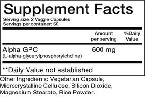 Suplemen VitaHall Alpha GPC <span class=keywords><strong>Choline</strong></span> 600mg 120 Kapsul Nabati Formula Memori Tingkat Lanjut Nootropik Pendukung Otak Dewasa Kualitas Makanan - Product Image 2
