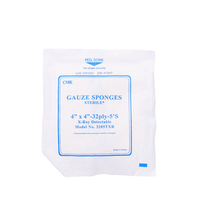 ผ้าก๊อซดูดซับทางการแพทย์แบบปลอดเชื้อ สีฟ้า สำหรับตรวจด้วยรังสีเอกซ์ ขนาด 10x10 ซม. แบบพับได้ ผลิตจากโรงงานผ้าก๊อซเอกซ์เรย์ - Product Image 3