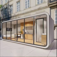 Maison préfabriquée d'extérieur villa moderne maison préfabriquée capsule spatiale pomme pod petite maison modulaire préfabriquée maison