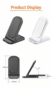 Support de chargeur sans fil pliable 15W, chargeur sans fil portable pour smartphones - Product Image 6