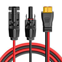 Adaptateur XT60 XT60i 12AWG, connecteur photovoltaïque, courant 30A, câble d'alimentation pour panneau solaire, stockage d'énergie, cuivre pur, faisceau de câbles IP67