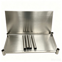 Mesa de Centro Desmontable de Acero Inoxidable de Doble Capa, Muebles para el Hogar, Oficina, Hotel, Restaurante, Mesa Auxiliar, Mesas Esquineras