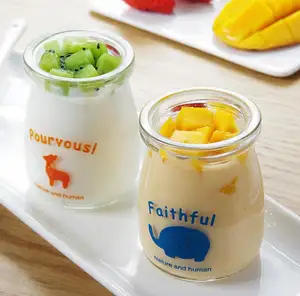 Mini botella vacía transparente para yogur, varios estilos, venta al por mayor