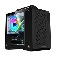 Boîtier d'ordinateur compact portable en alliage d'aluminium PlayJia, tour moyenne, ITX/MATX, fenêtre latérale, refroidissement par eau, mini-ordinateur de bureau