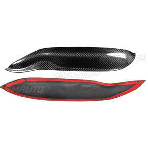 1 par de cubiertas decorativas para faros delanteros de coche, de fibra de carbono real, para Mercedes-Benz W451 Smart 2009 2010 2011 2012 2013 2014 - Product Image 3