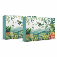 Boîte d'emballage pour cils biodégradable de qualité alimentaire avec poignée, en carton ondulé imprimé couleur, pelliculage mat, logo personnalisé, vernis sélectif UV