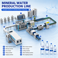 Ligne de production complète et automatique d'embouteillage d'eau minérale, machine de remplissage, de bouchage et d'étiquetage de bouteilles PET pour eau pure