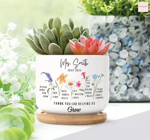 Pot <span class=keywords><strong>de</strong></span> fleur en céramique moderne pour le mois <span class=keywords><strong>de</strong></span> <span class=keywords><strong>naissance</strong></span> <span class=keywords><strong>de</strong></span> grand-mère Cadeau <span class=keywords><strong>personnalisé</strong></span> dans un emballage en carton - Product Image 5