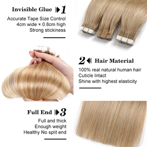 Luo xuang — Extensions de cheveux naturels Remy, 100%, Extensions russes, Double bande dessinée, bon marché, vente en gros - Product Image 2