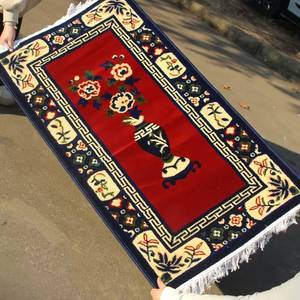 Alfombra de Oración Lavable de Lujo con Diseño Moderno de Jarrones, Tejida y Acolchada, con Borde, Alfombra Islámica Multicolor, Regalo para Eid - Product Image 1