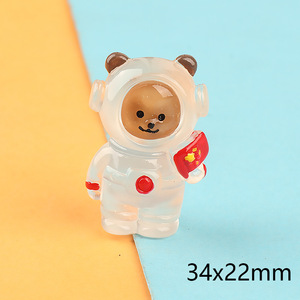 ขายด่วน! จี้อะคริลิคหมีนักบินอวกาศ 3 มิติ เรืองแสง ขนาดเล็ก สำหรับทำเครื่องประดับ ตกแต่งโต๊ะทำงาน หมีน่ารัก - Product Image 2
