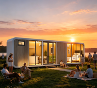 Cabaña Móvil Impermeable Tipo Apple con Baño Completo, Casa Prefabricada Pequeña para Alojamiento Turístico Panorámico en Hoteles al Aire Libre, Venta al Por Mayor