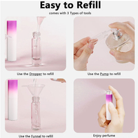Botol Parfum Mini Silinder Best Seller, Botol Parfum Kosong Bertekstur Embun, Dapat Diisi Ulang dengan Kotak Mewah untuk Lotion & Parfum