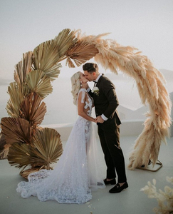 Vente flash : grandes feuilles de <span class=keywords><strong>palmier</strong></span> séchées naturelles pour la décoration de mariage - Product Image 4