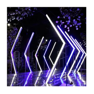 New Design Decorative LED Light Tunnel Wedding Backdrop Arch For Decoration