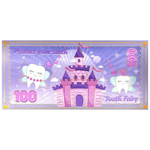 Spedizione gratuita Anime cartone animato <span class=keywords><strong>fatina</strong></span> <span class=keywords><strong>dei</strong></span> denti per bambini Souvenir regalo in plastica lamina d'argento placcato banconota - Product Image 5