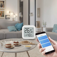 Mini termómetro inalámbrico Bluetooth de alta precisión para interiores y medidor de humedad Pantalla LCD HD Dispositivo de plástico pequeño para uso doméstico